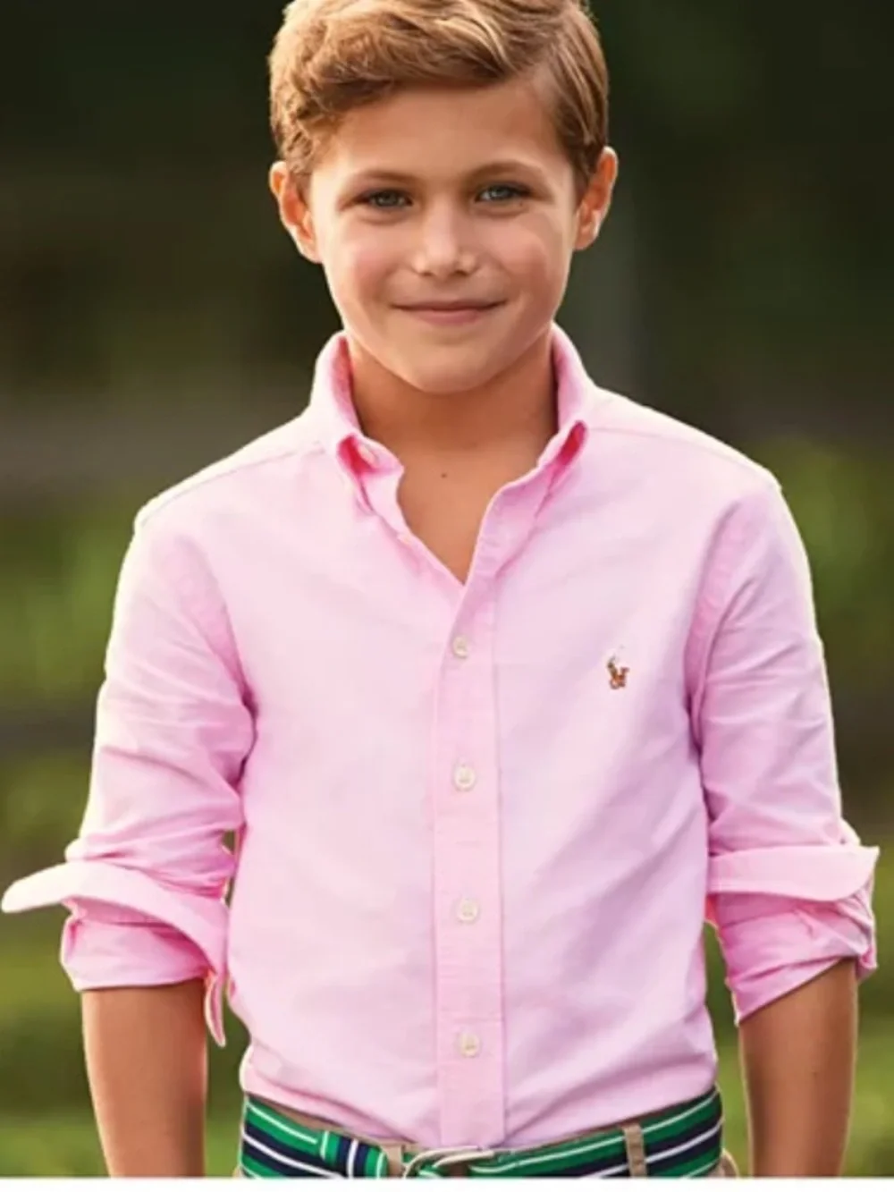 Ralph Lauren Light Pink Button-Down Oxford Shirt for Kids